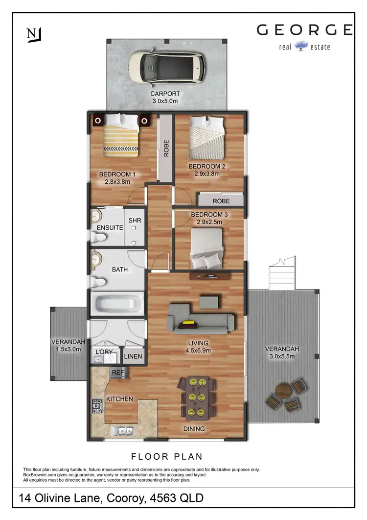 Floorplan of Homely house listing, 14 Olivine Lane, Cooroy QLD 4563