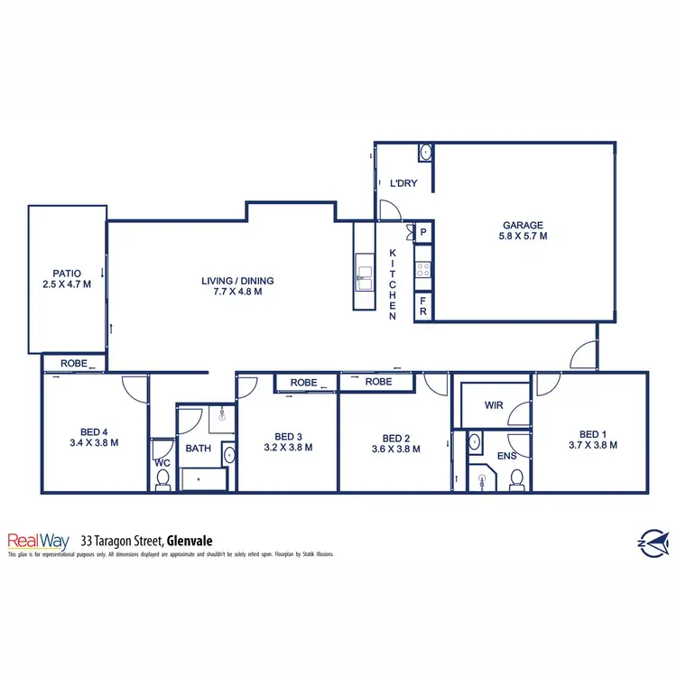 Floorplan of Homely house listing, 33 Taragon Street, Glenvale QLD 4350