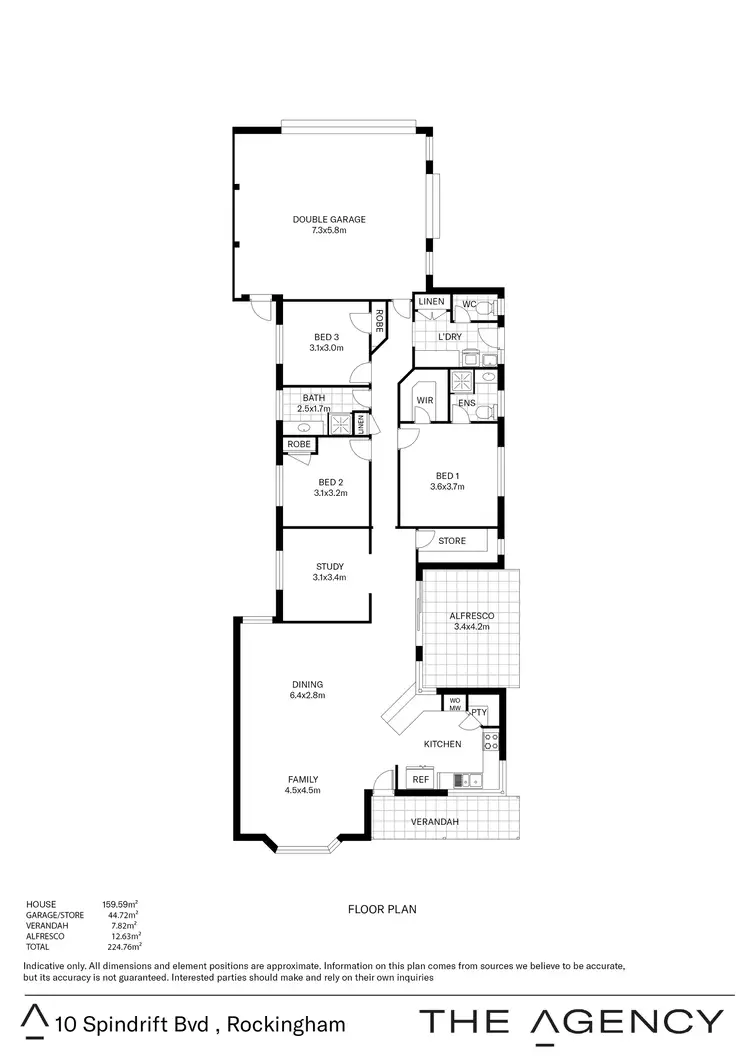Floorplan of Homely house listing, 10 Spindrift Boulevard, Rockingham WA 6168