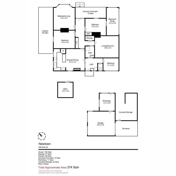 Floorplan of Homely house listing, 394 Park Street, New Town TAS 7008