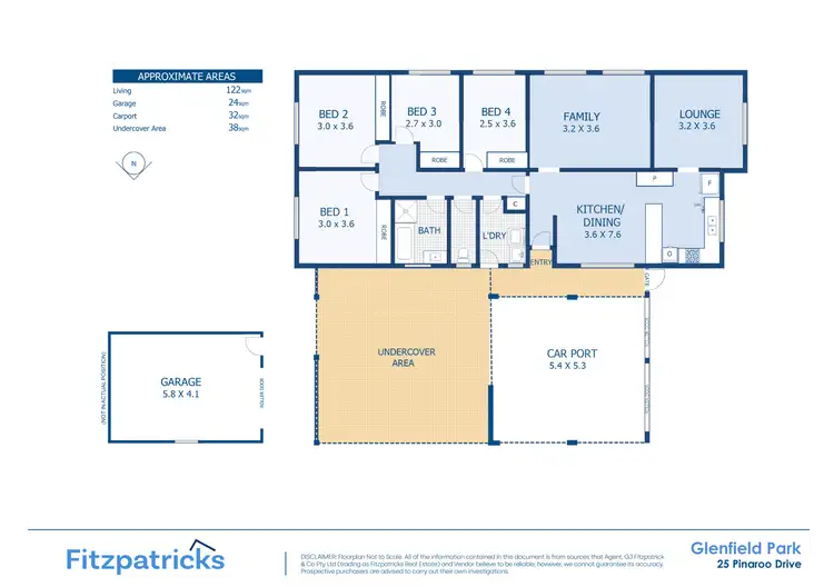Floorplan of Homely house listing, 25 Pinaroo Drive, Glenfield Park NSW 2650
