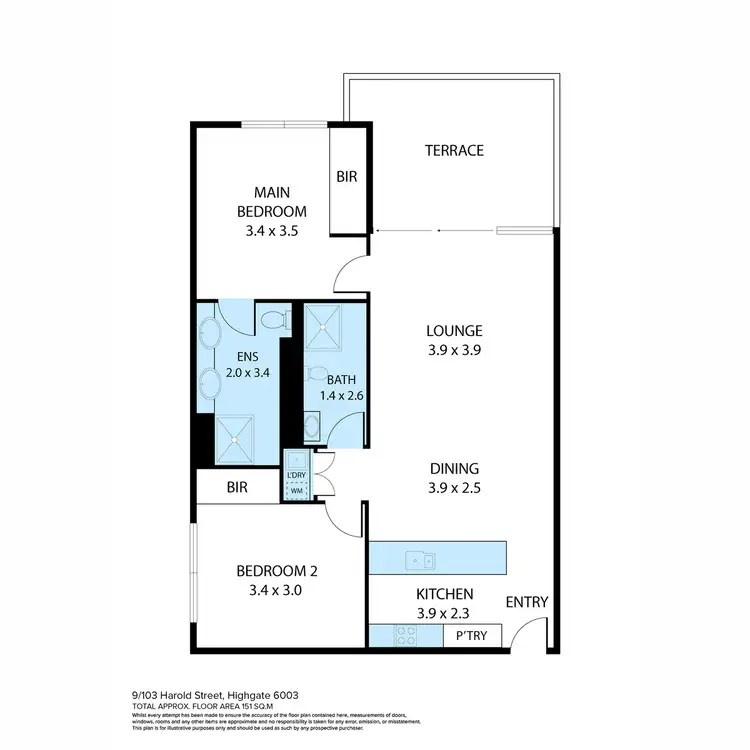 Floorplan of Homely apartment listing, 9/103 Harold Street, Highgate WA 6003