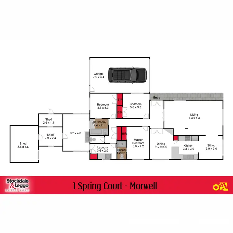 Floorplan of Homely house listing, 1 Spring Court, Morwell VIC 3840