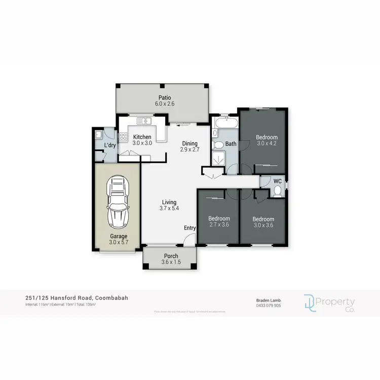 Floorplan of Homely villa listing, 251/125 Hansford Road, Coombabah QLD 4216