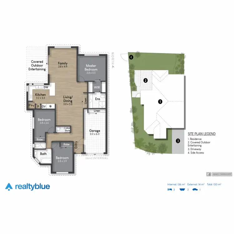 Floorplan of Homely semi-detached listing, 1/2 Georgia Street, Varsity Lakes QLD 4227