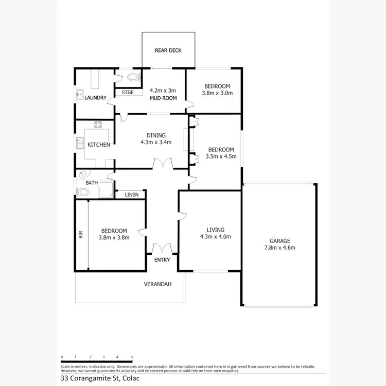 Floorplan of Homely house listing, 33 Corangamite Street, Colac VIC 3250