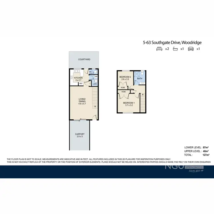 Floorplan of Homely townhouse listing, 5/63 SOUTHGATE Drive, Woodridge QLD 4114