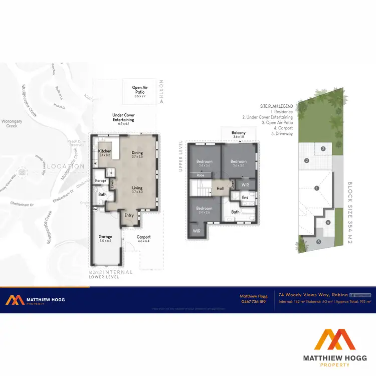 Floorplan of Homely semi-detached listing, 74 Woody Views Way, Robina QLD 4226