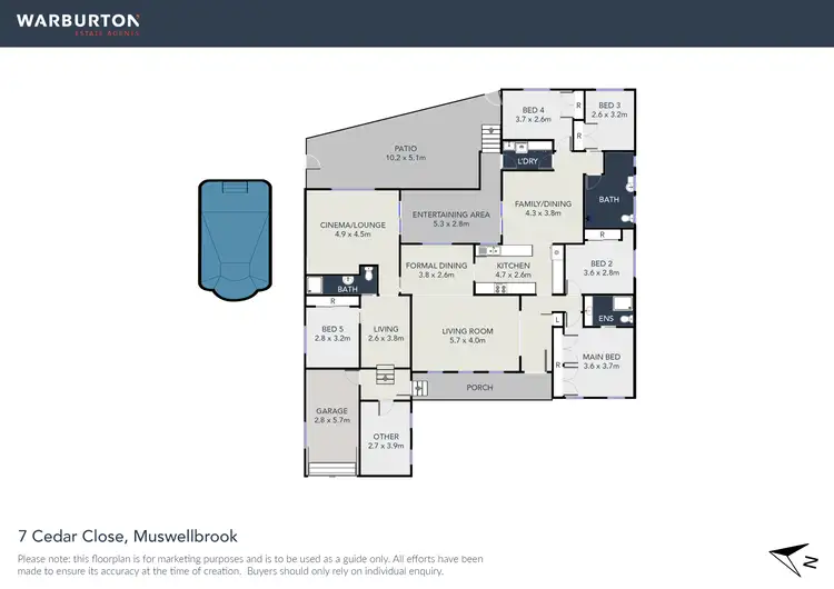 Floorplan of Homely house listing, 7 Cedar Close, Muswellbrook NSW 2333