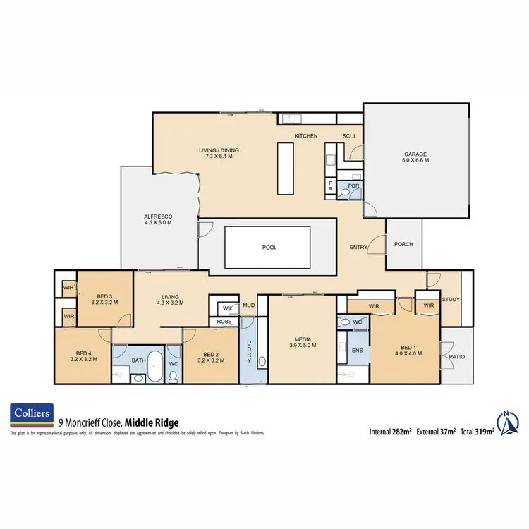 Floorplan of Homely house listing, 9 Moncrieff Close, Middle Ridge QLD 4350