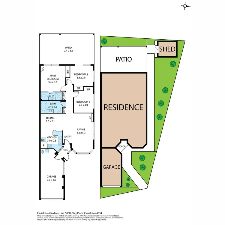 Floorplan of Homely villa listing, 50/16 Stay Place, Carseldine QLD 4034