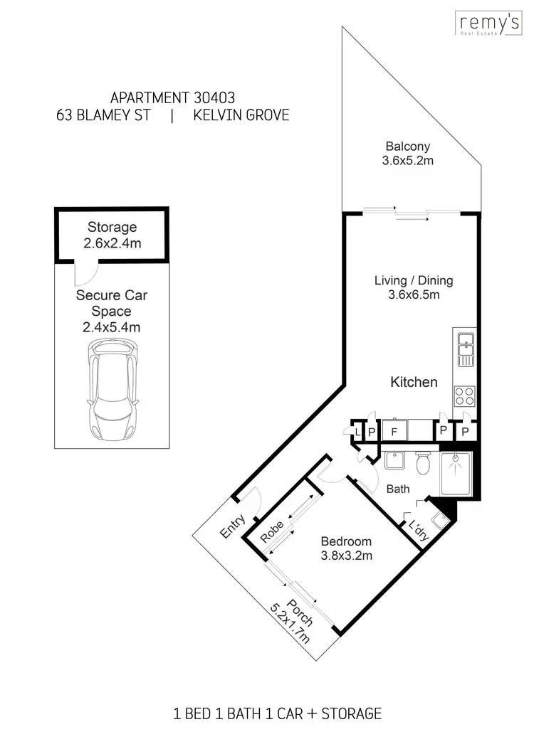 Floorplan of Homely apartment listing, 30403/63 Blamey Street, Kelvin Grove QLD 4059