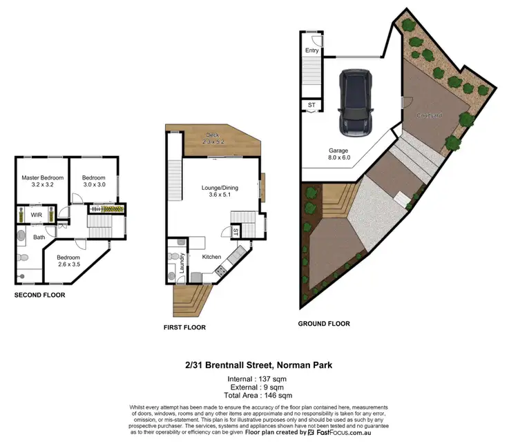 Floorplan of Homely townhouse listing, 1-3/5 Brentnall Street, Norman Park QLD 4170