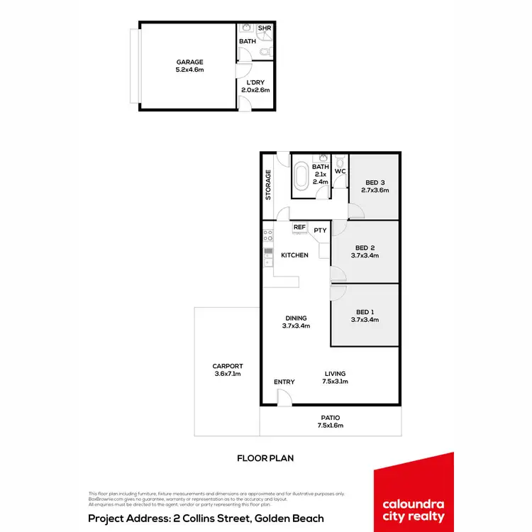 Floorplan of Homely house listing, 2 Collins Lane, Golden Beach QLD 4551