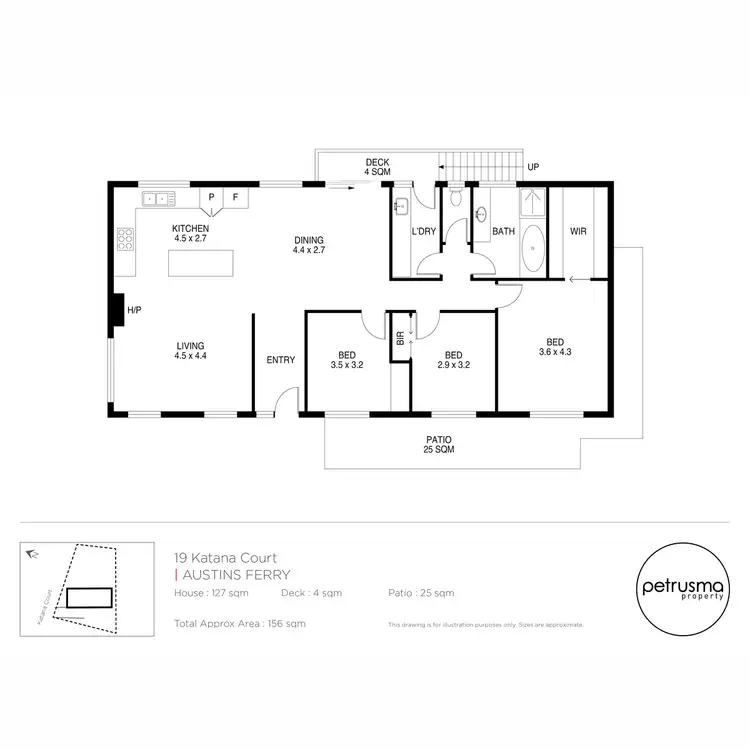 Floorplan of Homely house listing, 19 Katana Court, Austins Ferry TAS 7011
