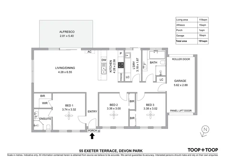 Floorplan of Homely house listing, 55 Exeter Terrace, Devon Park SA 5008