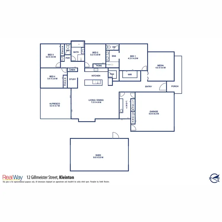 Floorplan of Homely house listing, 12 Gillmeister Street, Kleinton QLD 4352