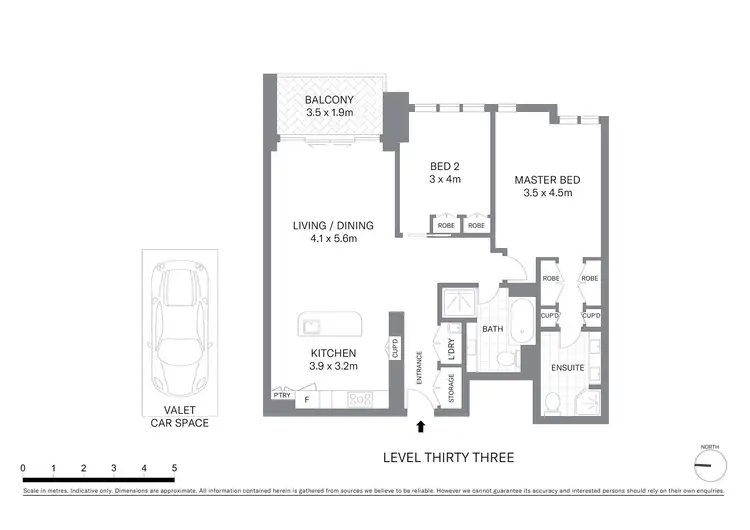 Floorplan of Homely apartment listing, 3303/68-70 Market Street, Sydney NSW 2000