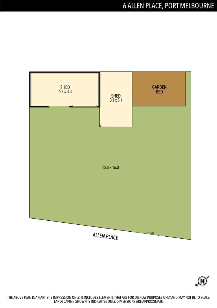 Floorplan of Homely land listing, 6 Allen Place, Port Melbourne VIC 3207