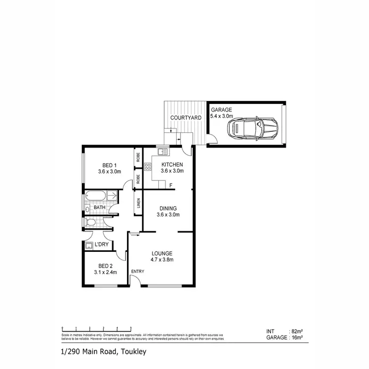 Floorplan of Homely house listing, 1/290 Main Road, Toukley NSW 2263