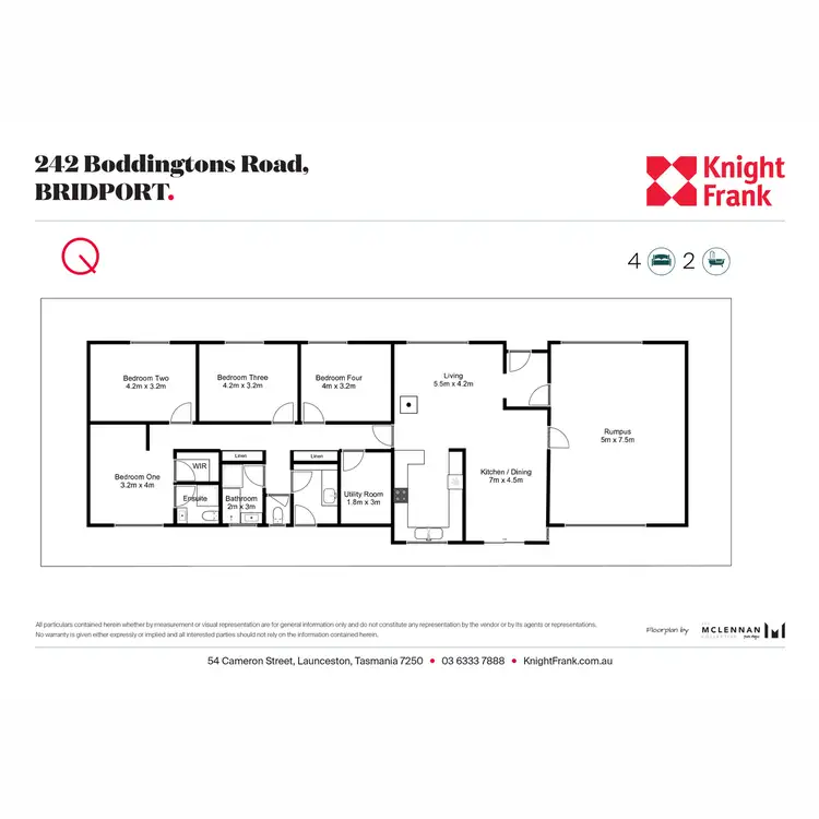 Floorplan of Homely rural property listing, 242 Boddingtons Road, Bridport TAS 7262