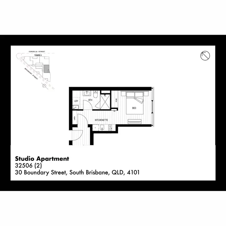 Floorplan of Homely apartment listing, 32506-(2)/30 Boundary Street, South Brisbane QLD 4101