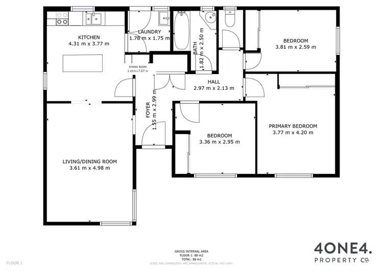 Floorplan of Homely house listing, 64 Fisher Drive, Herdsmans Cove TAS 7030