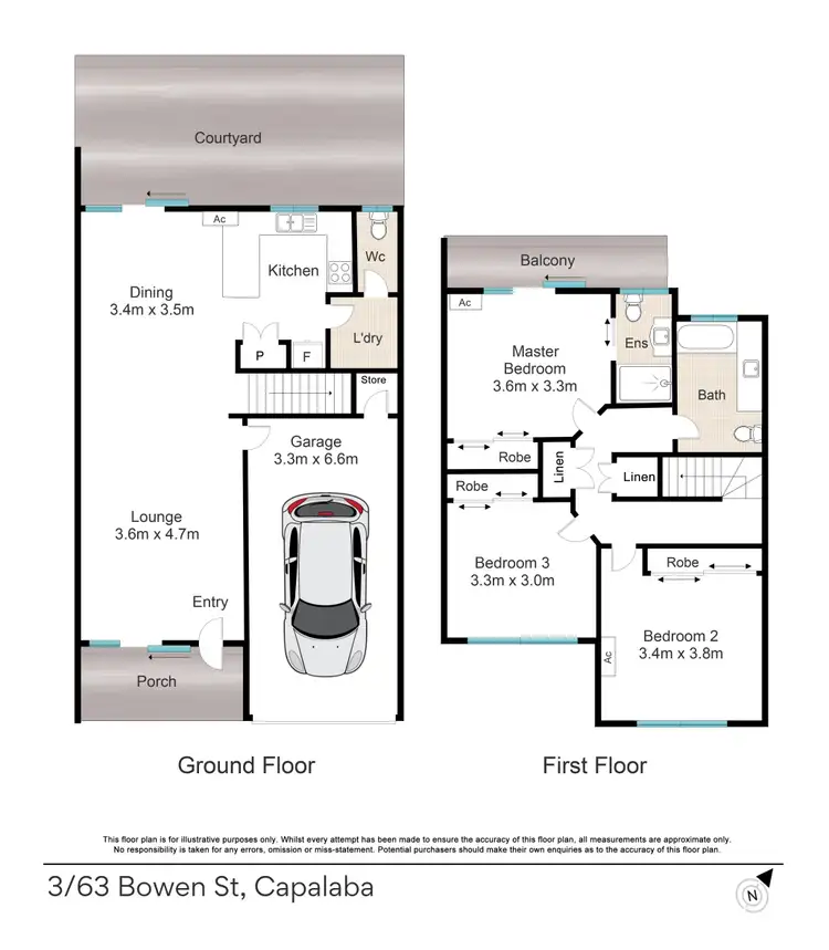 Floorplan of Homely townhouse listing, 18/63-67 Bowen Street, Capalaba QLD 4157