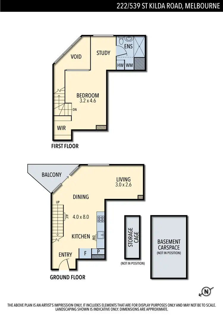 Floorplan of Homely apartment listing, 222/539 St Kilda Road, Melbourne VIC 3004