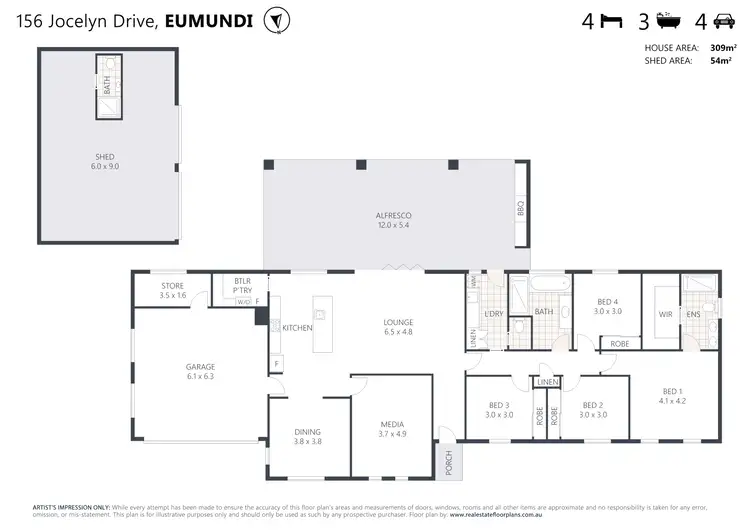 Floorplan of Homely house listing, 156 Jocelyn Drive, Eumundi QLD 4562