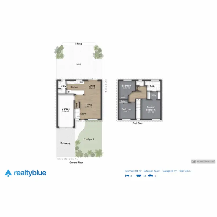 Floorplan of Homely townhouse listing, 2/1 Karri Court, Burleigh Heads QLD 4220