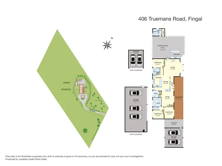 Floorplan of Homely house listing, 406 Truemans Road, Fingal VIC 3939