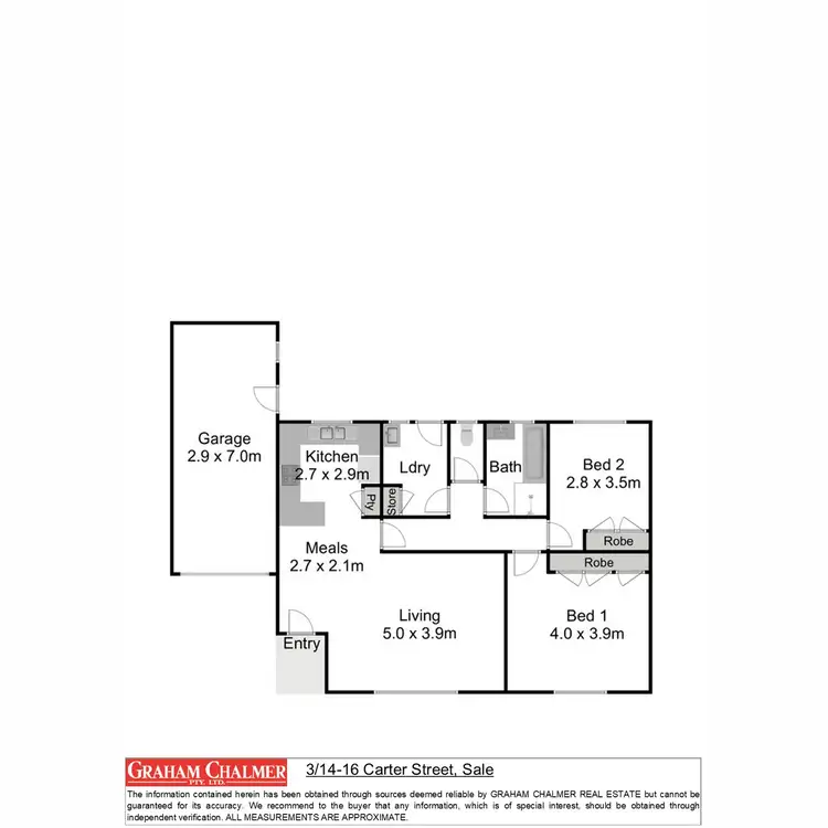 Floorplan of Homely unit listing, 3/14-16 Carter Street, Sale VIC 3850