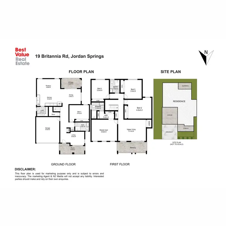 Floorplan of Homely semi-detached listing, 19 Britannia Road, Jordan Springs NSW 2747
