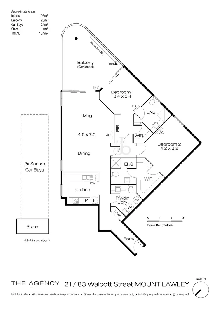 Floorplan of Homely apartment listing, 21/83 Walcott Street, Mount Lawley WA 6050