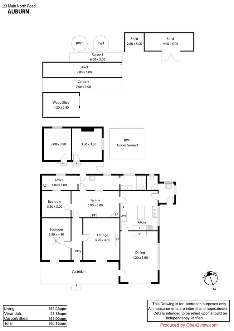Floorplan of Homely house listing, 23 Main North Road, Auburn SA 5451