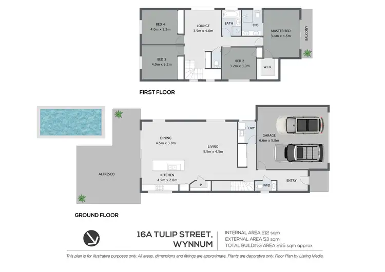 Floorplan of Homely house listing, 16A Tulip Street, Wynnum QLD 4178