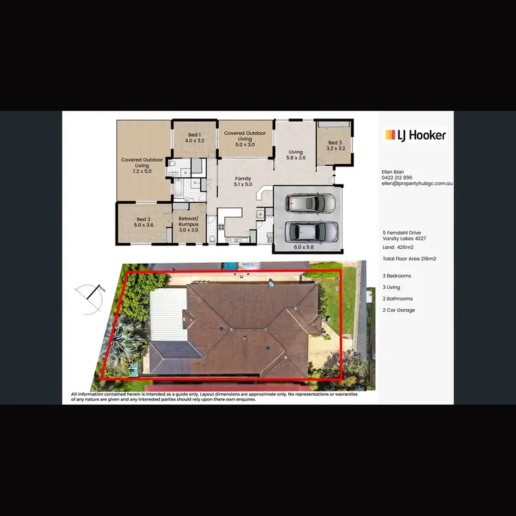 Floorplan of Homely house listing, 5 Ferndahl Drive, Varsity Lakes QLD 4227
