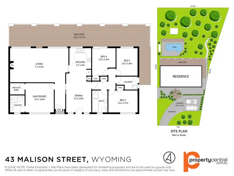 Floorplan of Homely house listing, 43 Malison Street, Wyoming NSW 2250