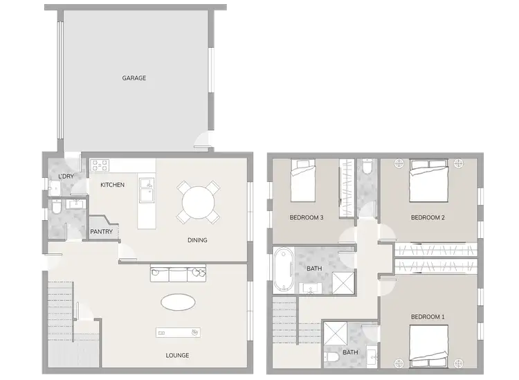 Floorplan of Homely townhouse listing, 4/105 Lampard Circuit, Bruce ACT 2617