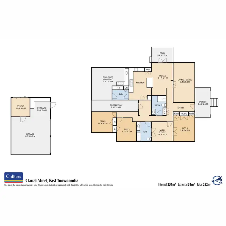 Floorplan of Homely house listing, 3 Jarrah Street, East Toowoomba QLD 4350