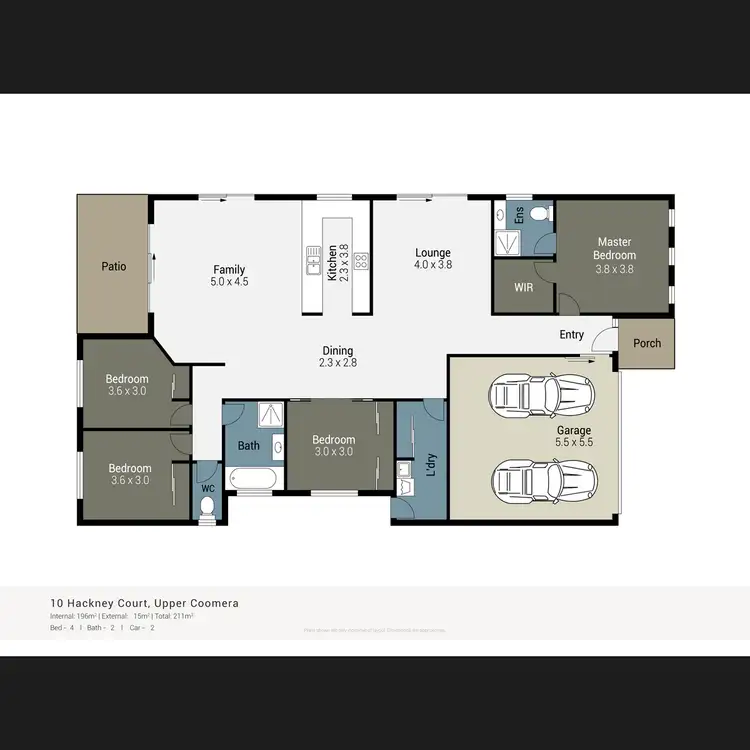 Floorplan of Homely house listing, 2/58 Hackney Court, Upper Coomera QLD 4209