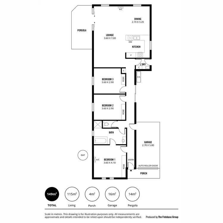 Floorplan of Homely house listing, 1/3 Railway Crescent, Evanston SA 5116