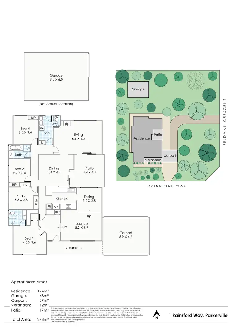 Floorplan of Homely house listing, 1 Rainsford Way, Parkerville WA 6081