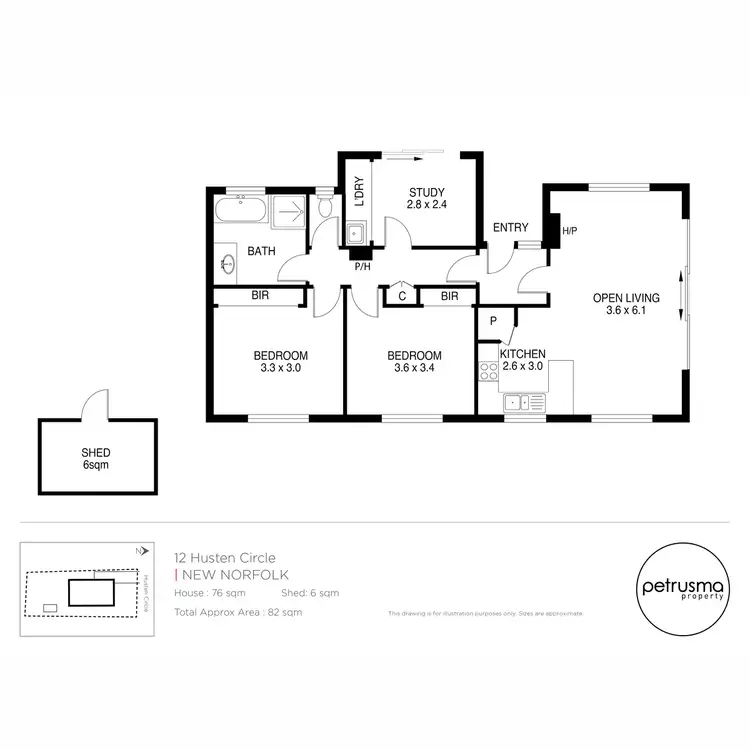 Floorplan of Homely house listing, 12 Husten Circle, New Norfolk TAS 7140