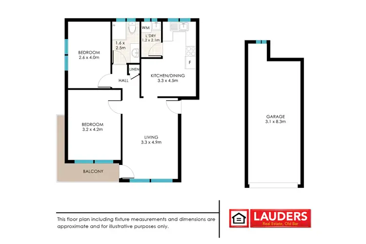 Floorplan of Homely unit listing, 1/30 Manning Street, Manning Point NSW 2430
