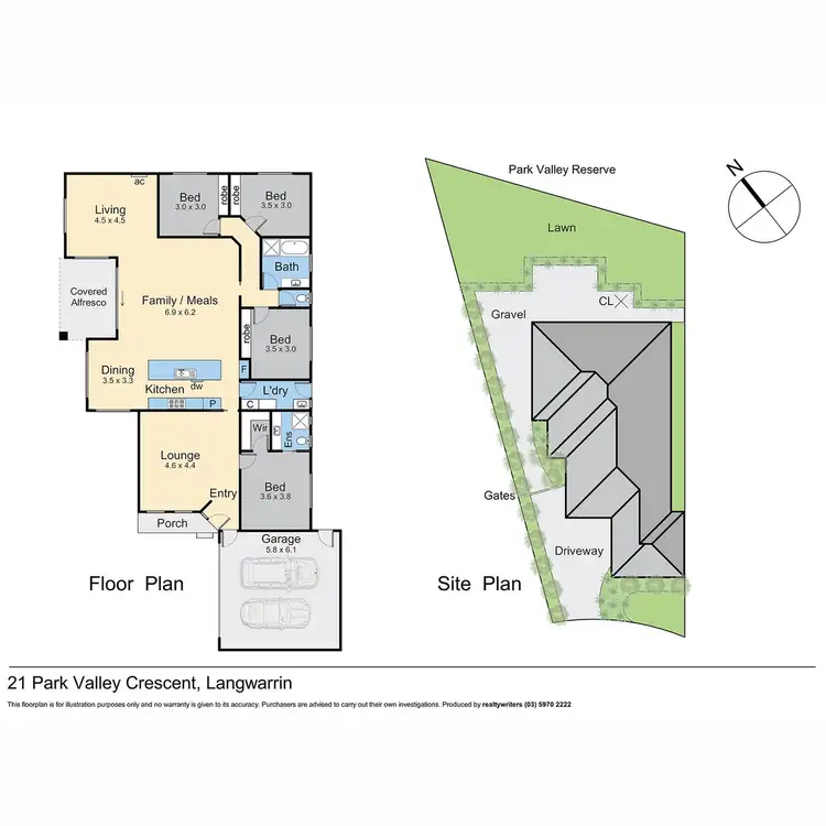 Floorplan of Homely house listing, 21 Park Valley Crescent, Langwarrin VIC 3910