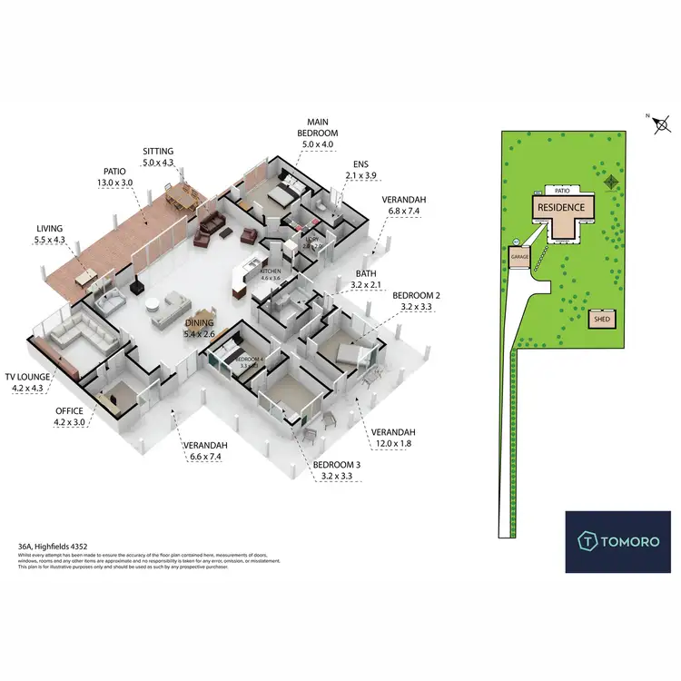 Floorplan of Homely house listing, 36A Highfields Road, Highfields QLD 4352