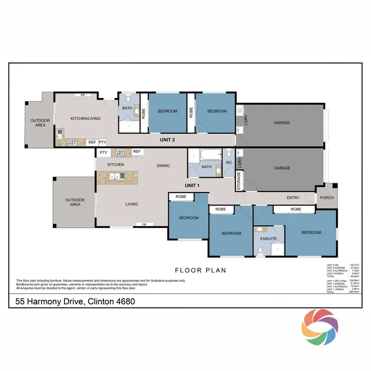 Floorplan of Homely house listing, 55 Harmony Drive, Clinton QLD 4680