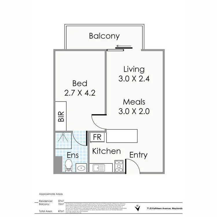Floorplan of Homely apartment listing, 71/8 Kathleen Avenue, Maylands WA 6051